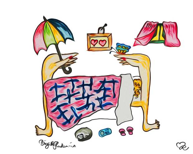 Crazy Art by me - My bed is my friend