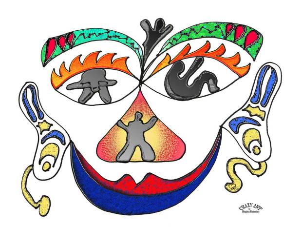 Crazy Art by me - Face the Mask