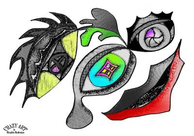 Crazy Art by me - Säkrad Skrivpuff