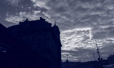 Blue Photo - Gathering Clouds