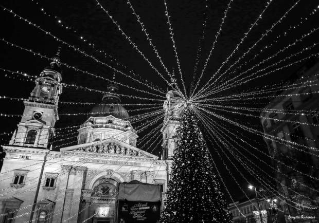 BW - St Stephan Cathedral Budapest