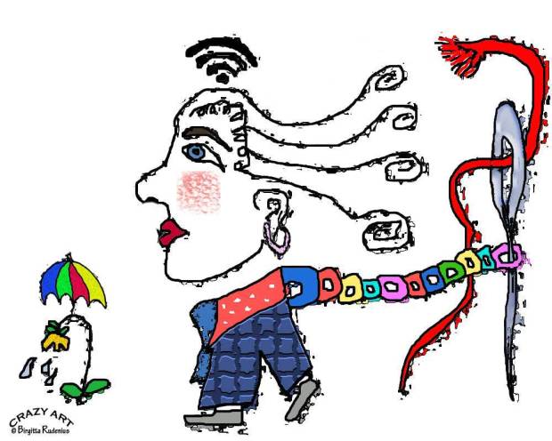 Crazy Art by me - Unaware Earring