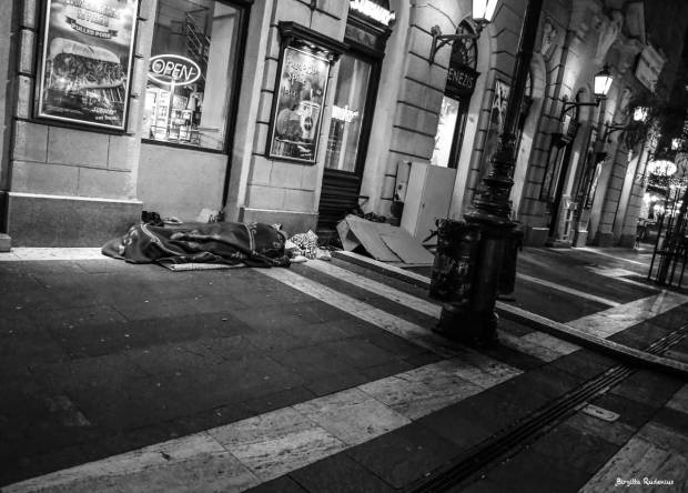 Street Photo - Homeless at Christmas