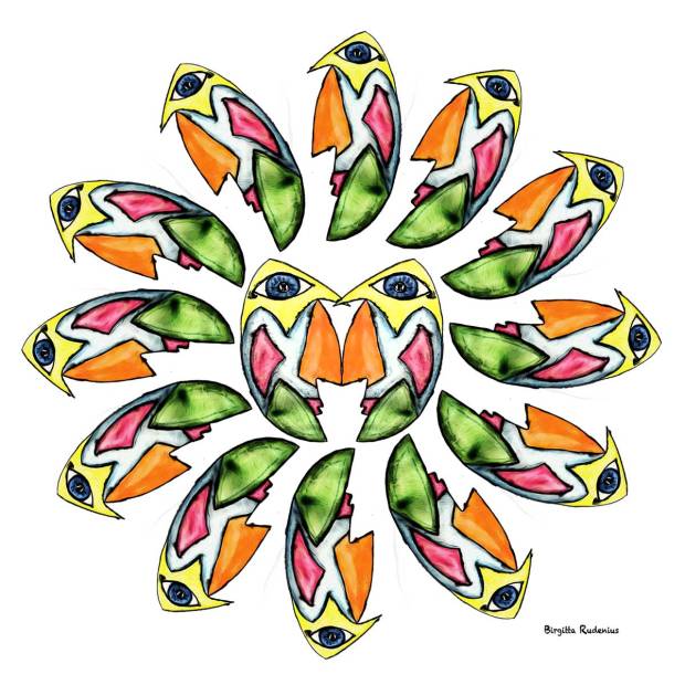 Crazy Art by me - Flower of Many Faces