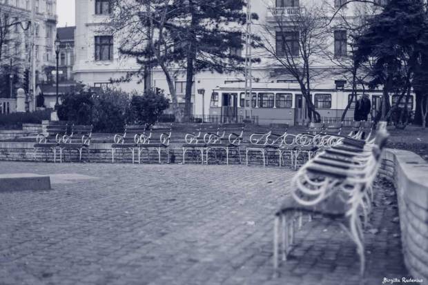 Blue Photo - Empty Seats and Tram 2
