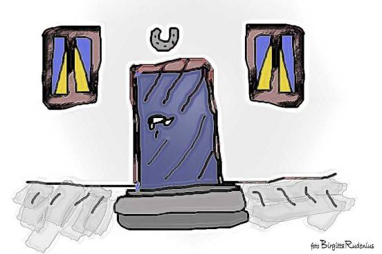 Crazy Art by me - The HorseShoe Door