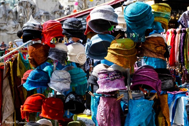 Hats - Market Place in Budapest