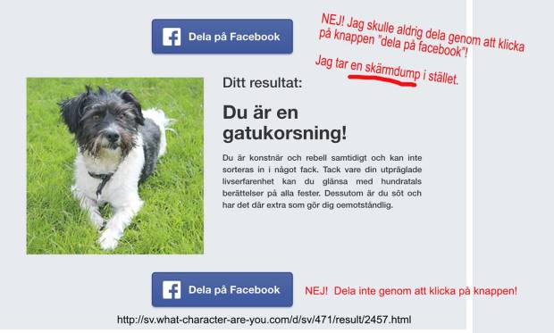 Never CLICK to share!