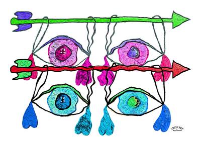 Crazy Art by me - Only Eyes can Tell.