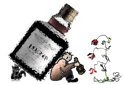 Crazy Art by me - Old Man Whiskey.