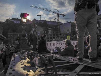 Demonstration about universities - CEU - Budapest.