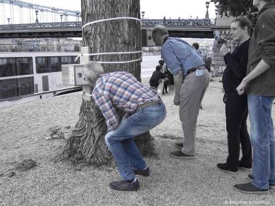 BW Blue - Street Photo - Budapest.
