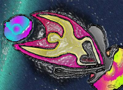 Crazy Art by me - Space Flight in Ideas.