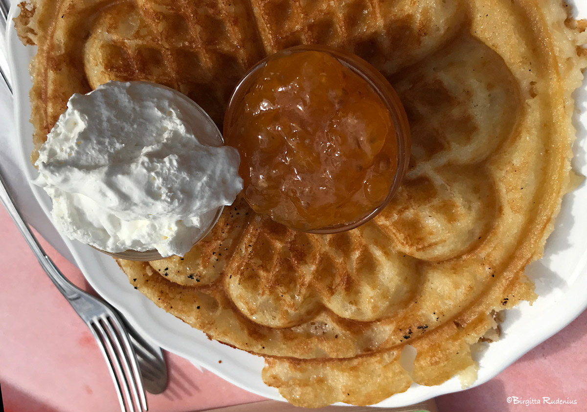 Våffla från Strandbjörket i Växjö.