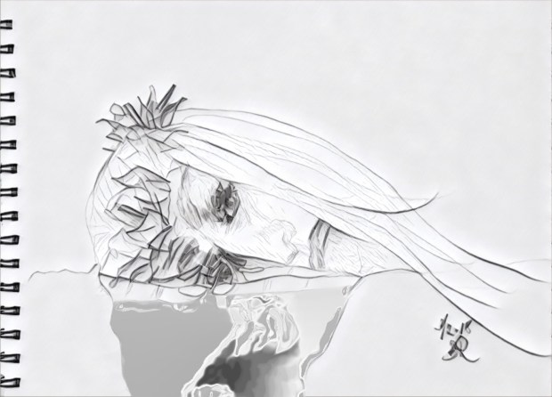 Sketch - Jesus now so sad about Humans.