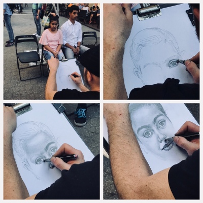 The Artist drawing - Budapest.