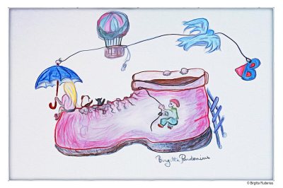 I'm thinking about Life - Crazy Art by Birgitta Rudenius.