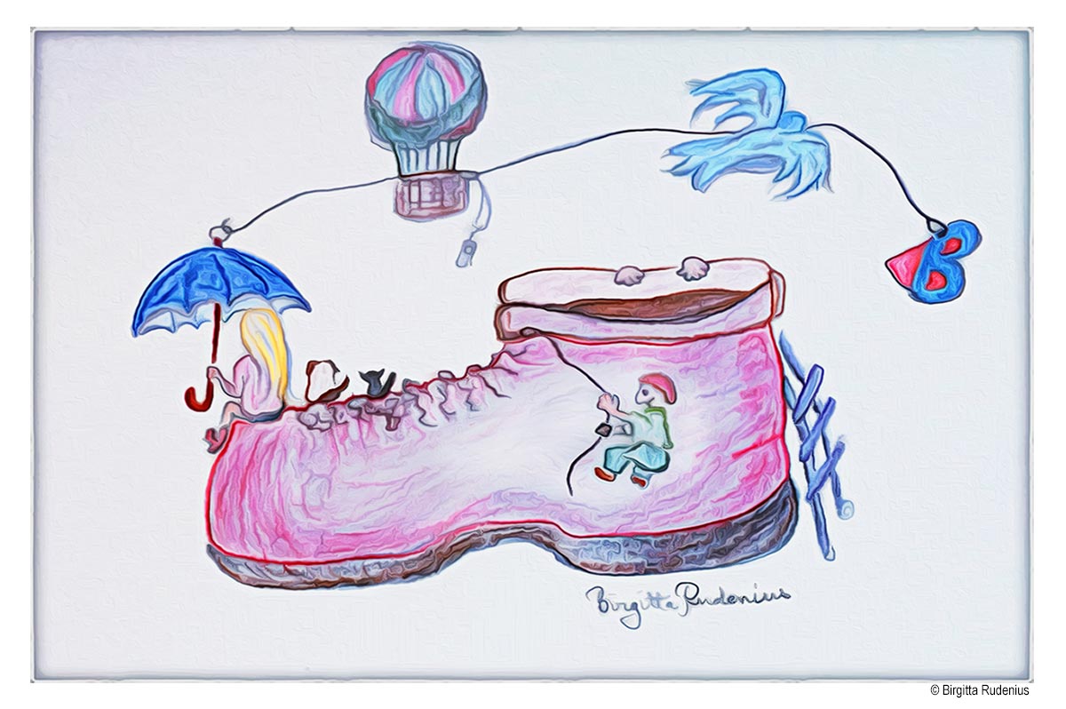 I'm thinking about Life - Crazy Art by Birgitta Rudenius.