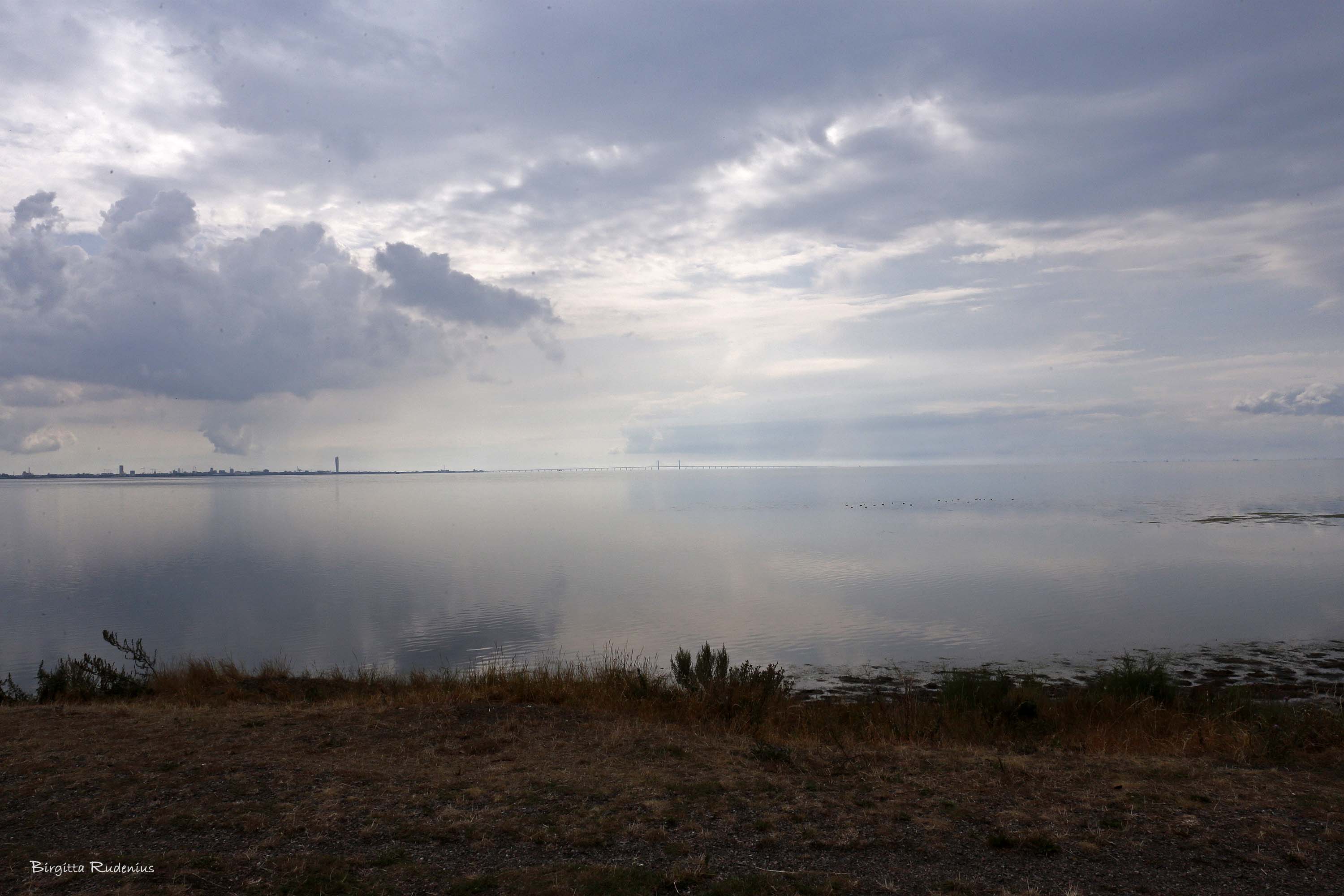Öresund med Malmö och Öresundsbron © Birgitta Rudenius